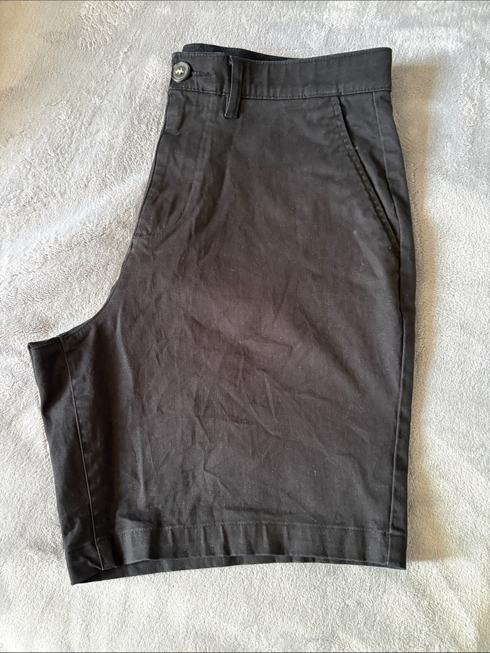 Jachs Black Flat-Front Cotton-Blend Shorts